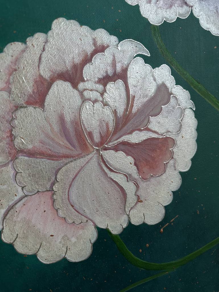 Original Art Deco Botanic Painting by Maggie Darte