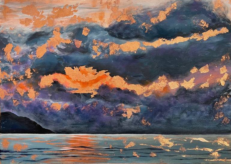 summer sunset art