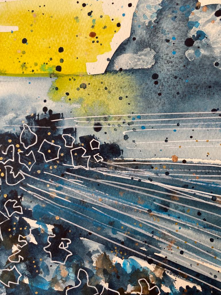 Original Abstract Expressionism Landscape Painting by Ana Ozz