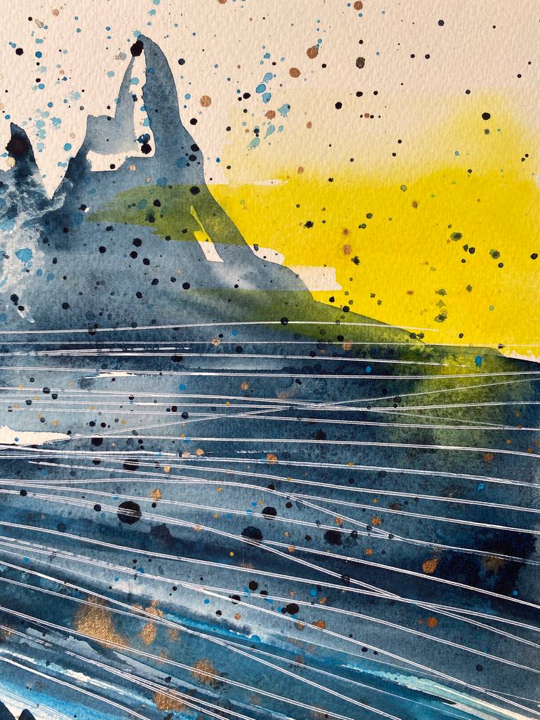 Original Abstract Expressionism Landscape Painting by Ana Ozz