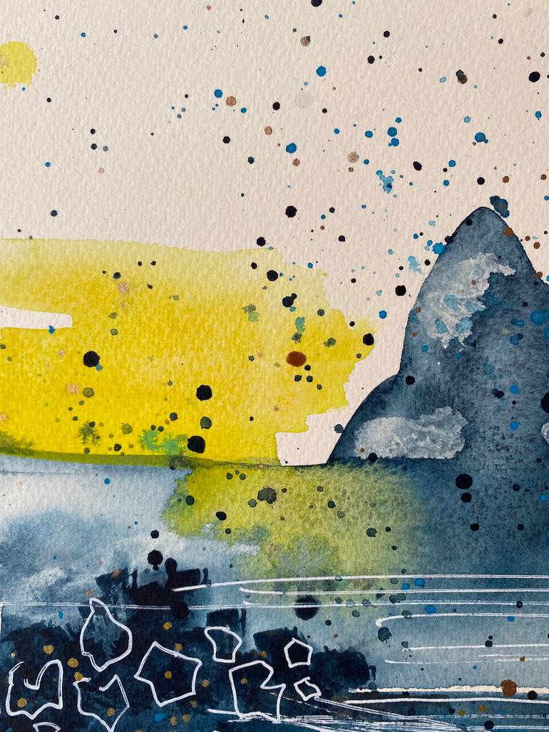 Original Abstract Expressionism Landscape Painting by Ana Ozz