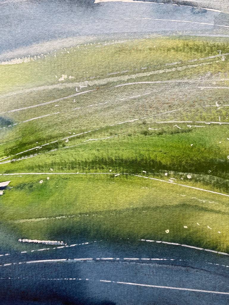 Original Abstract Expressionism Landscape Painting by Ana Ozz