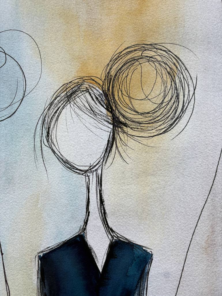 Original Abstract Women Painting by Ana Ozz