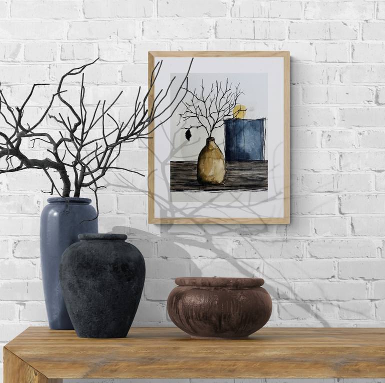 Original Abstract Still Life Painting by Ana Ozz