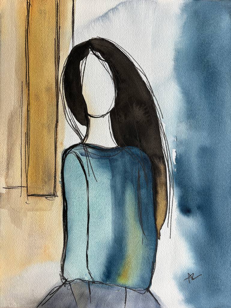 Original Abstract People Painting by Ana Ozz