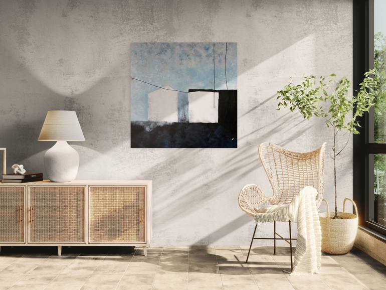 Original Geometric Abstract Painting by Ana Ozz