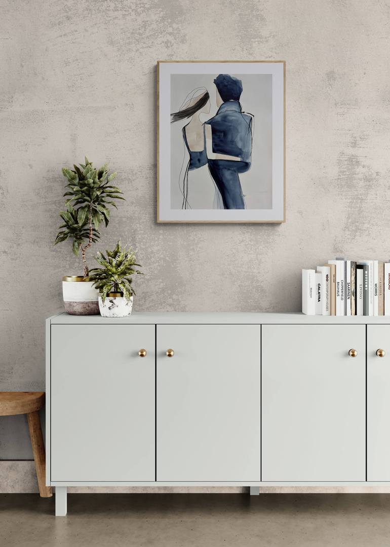 Original Art Deco Abstract Painting by Ana Ozz