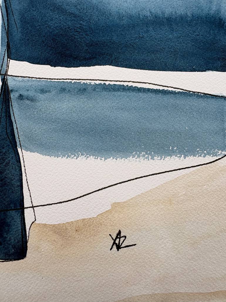 Original Art Deco Abstract Painting by Ana Ozz