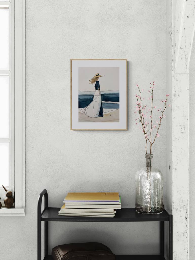 Original Art Deco Abstract Painting by Ana Ozz