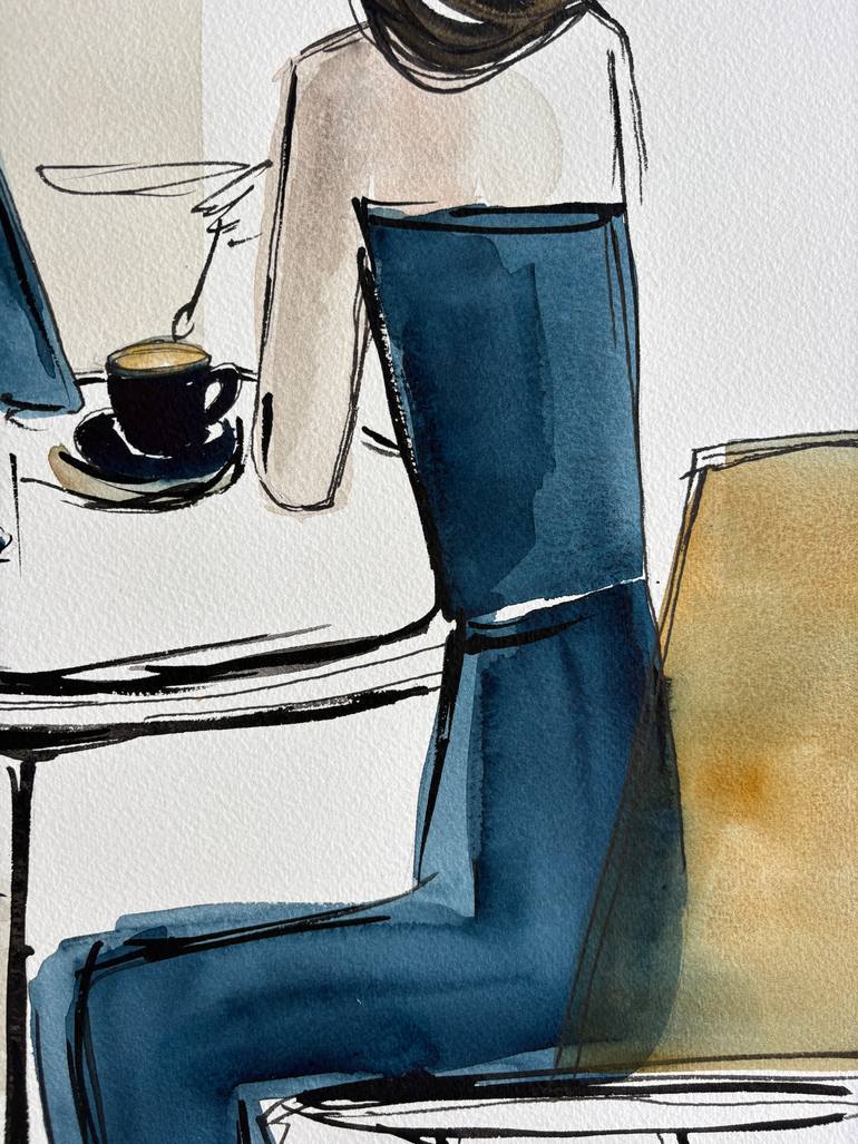 Original Art Deco Abstract Painting by Ana Ozz