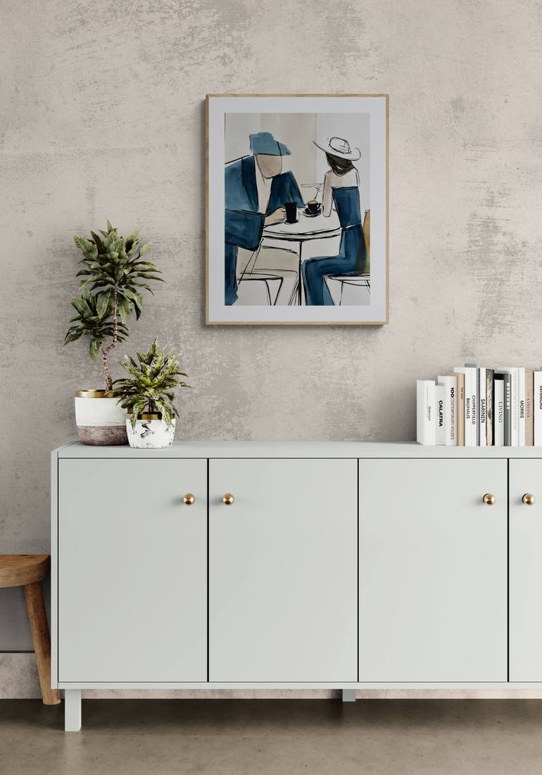Original Art Deco Abstract Painting by Ana Ozz