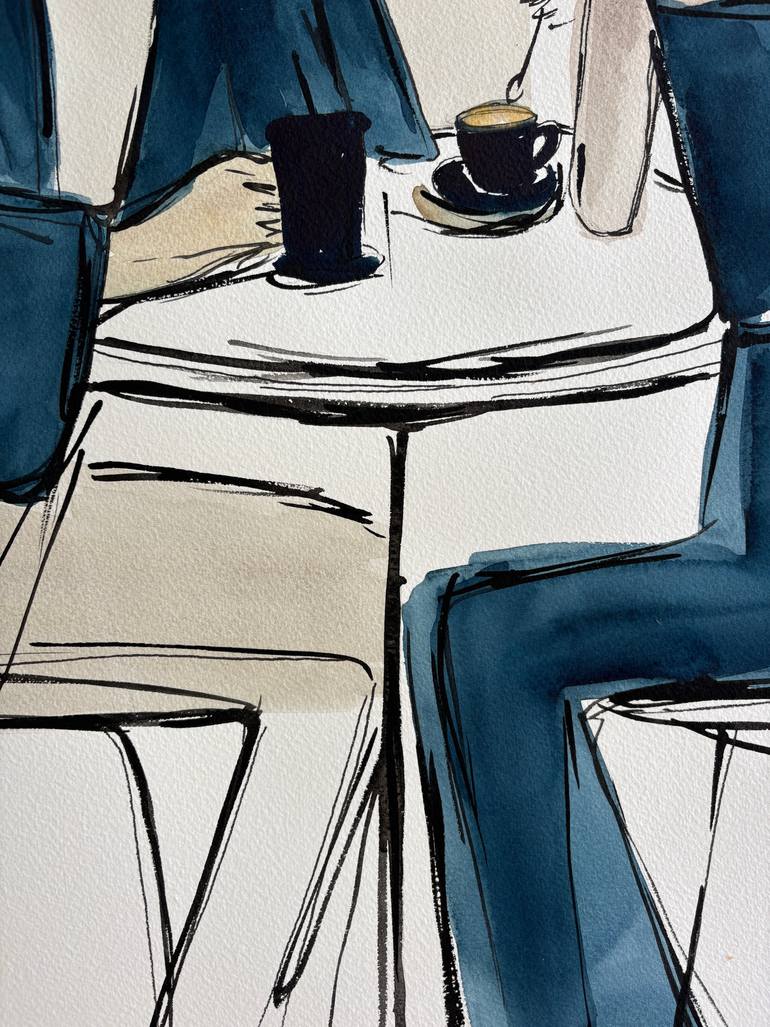 Original Art Deco Abstract Painting by Ana Ozz