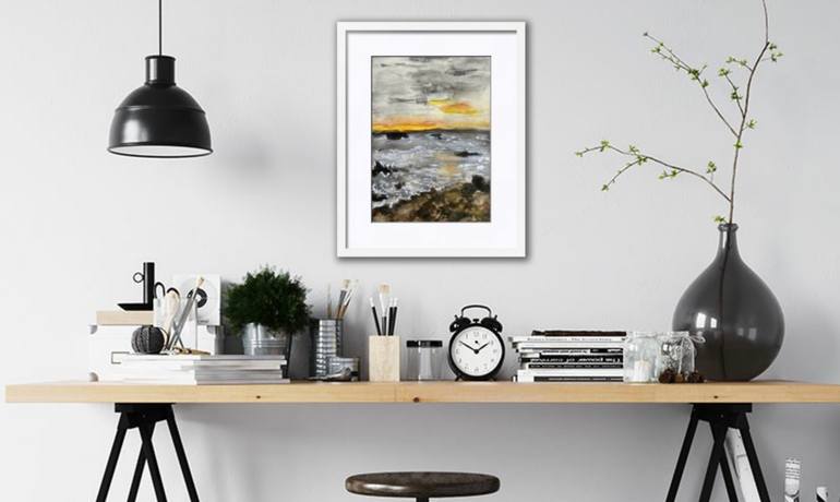 Original Expressionism Seascape Painting by Ana Ozz