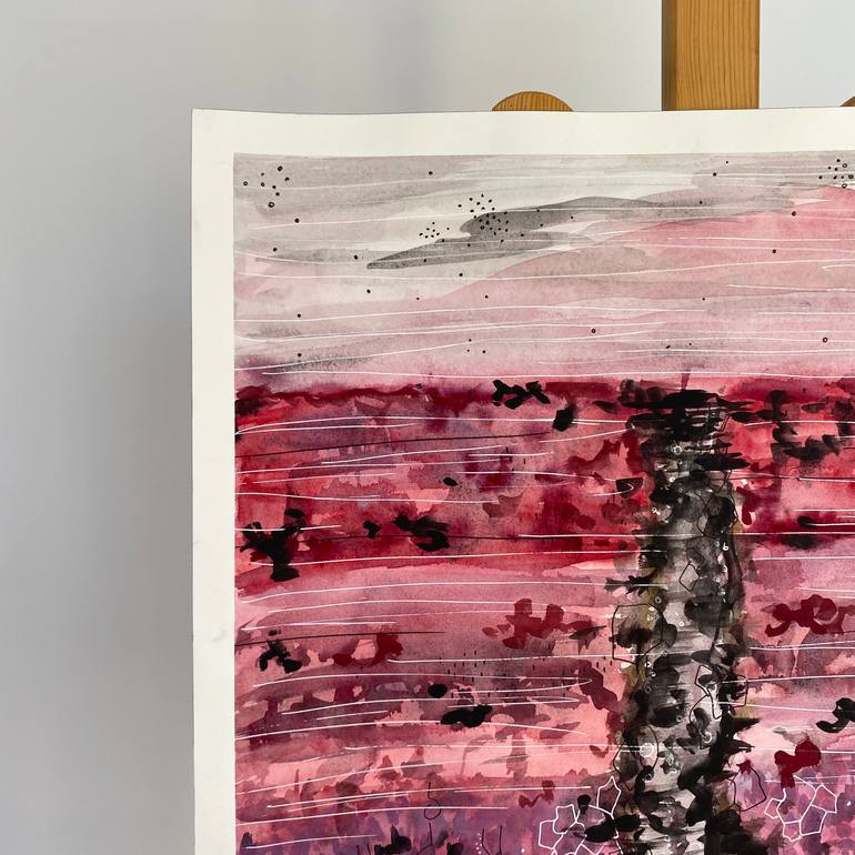 Original Abstract Expressionism Floral Painting by Ana Ozz