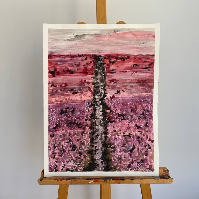 Original Abstract Expressionism Floral Painting by Ana Ozz
