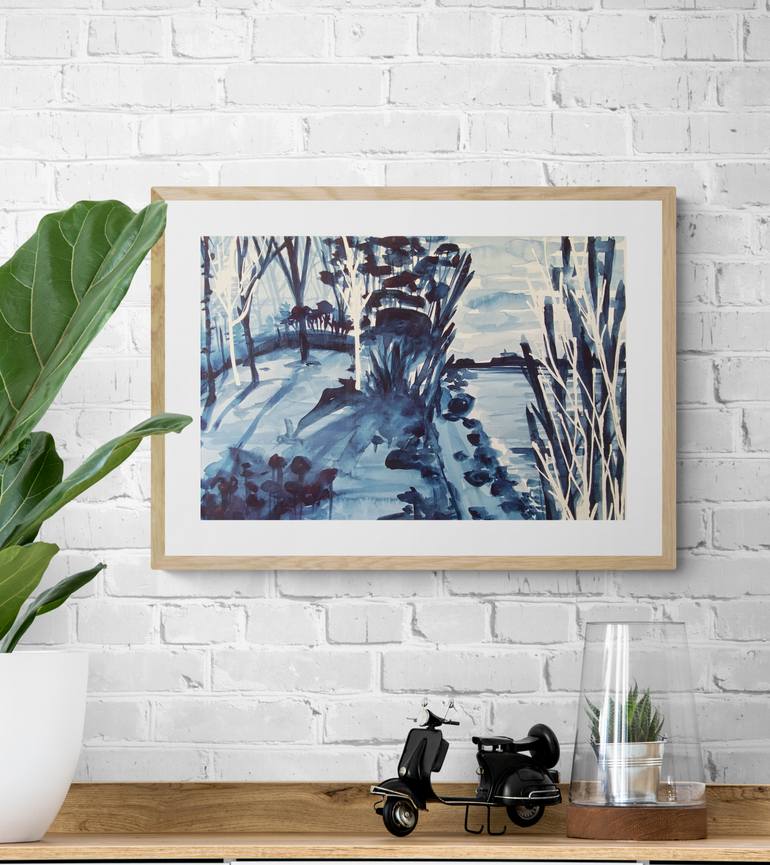 Original Abstract Expressionism Nature Painting by Ana Ozz