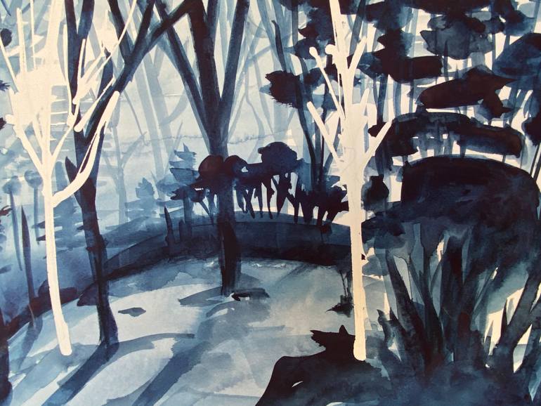 Original Abstract Expressionism Nature Painting by Ana Ozz