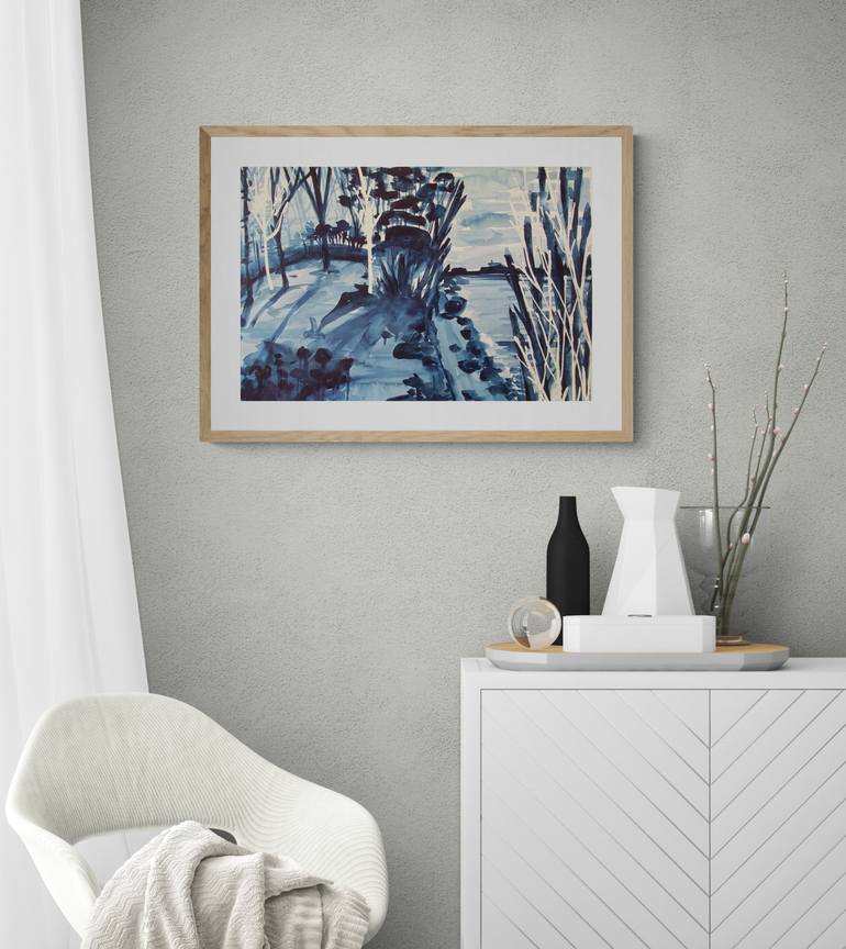Original Abstract Expressionism Nature Painting by Ana Ozz