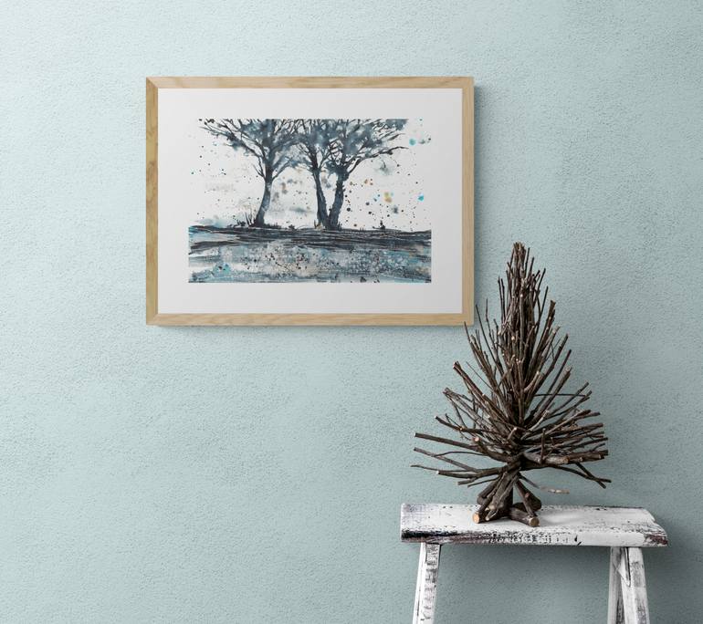 Original Abstract Landscape Painting by Ana Ozz