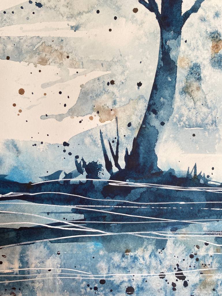 Original Abstract Landscape Painting by Ana Ozz