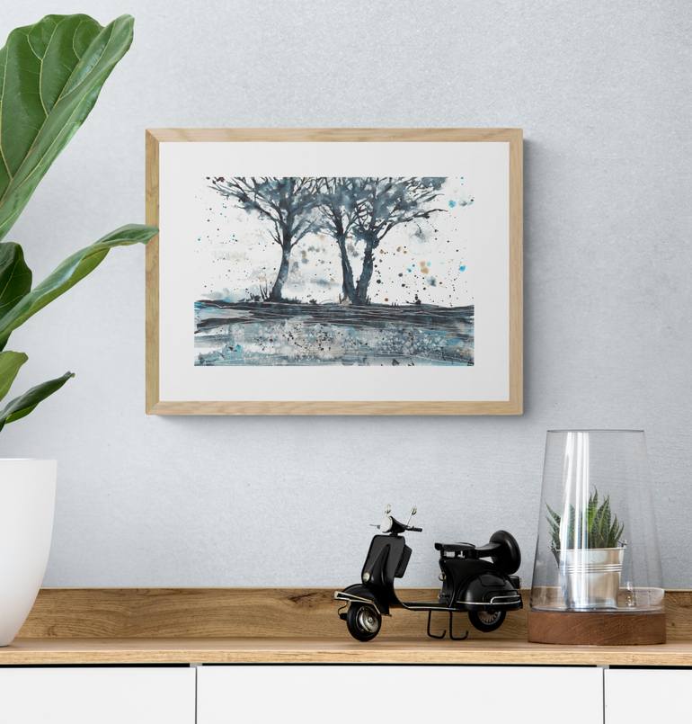 Original Abstract Landscape Painting by Ana Ozz