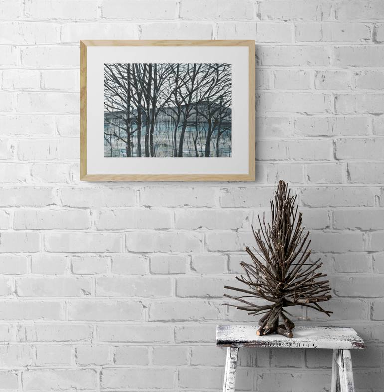 Original Abstract Expressionism Landscape Painting by Ana Ozz