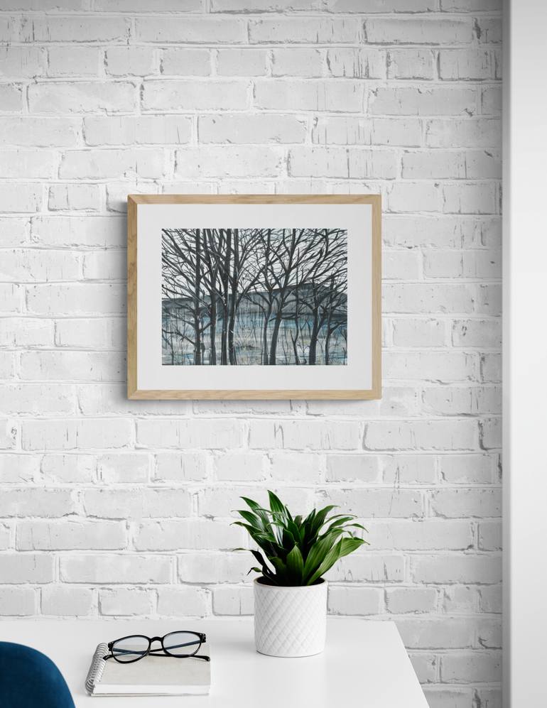 Original Abstract Expressionism Landscape Painting by Ana Ozz