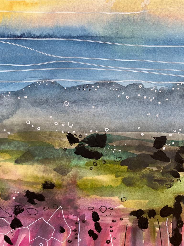 Original Abstract Landscape Painting by Ana Ozz