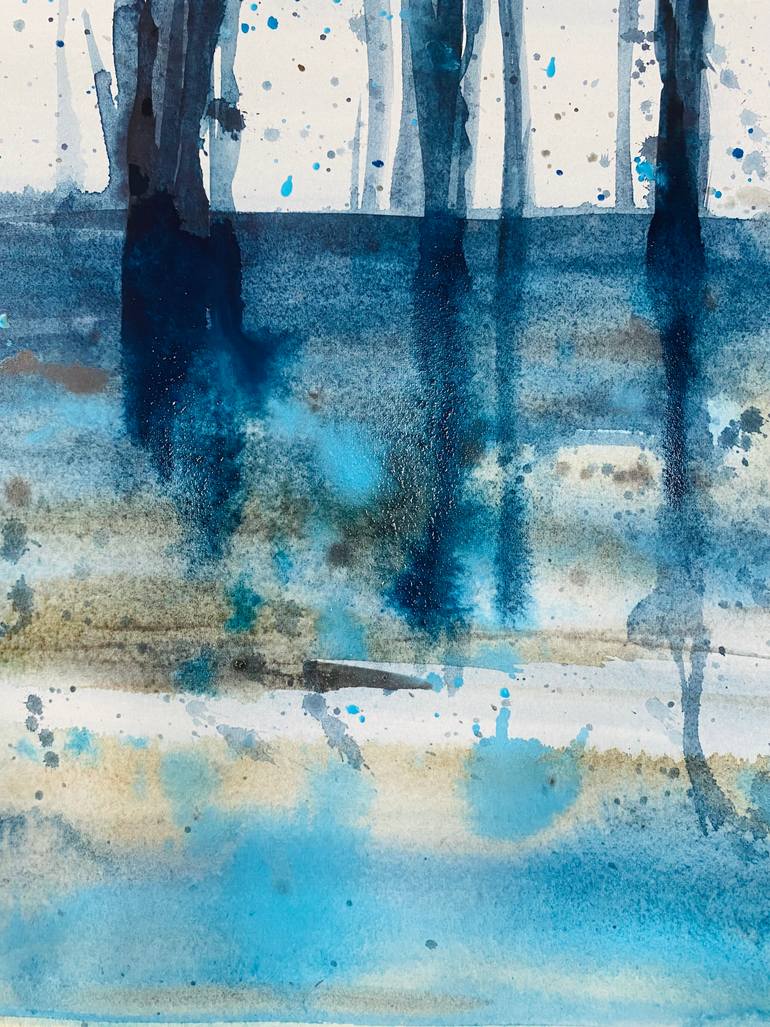 Original Abstract Expressionism Landscape Painting by Ana Ozz