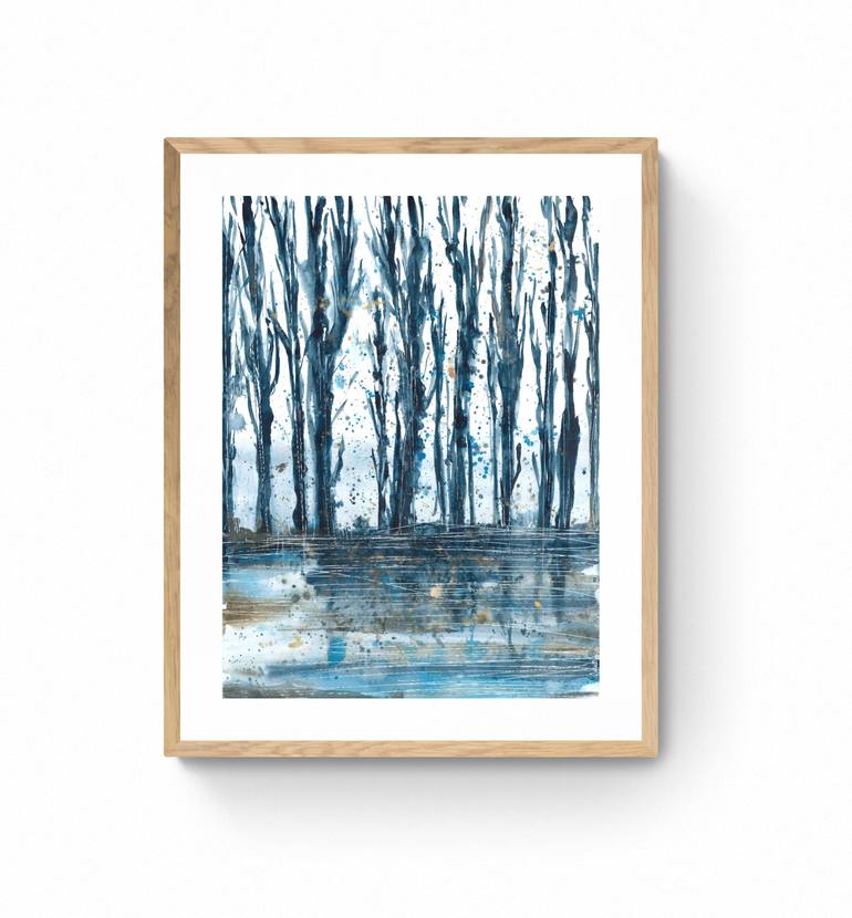 Original Abstract Expressionism Landscape Painting by Ana Ozz
