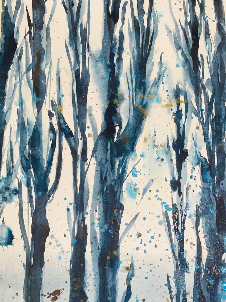 Original Abstract Expressionism Landscape Painting by Ana Ozz