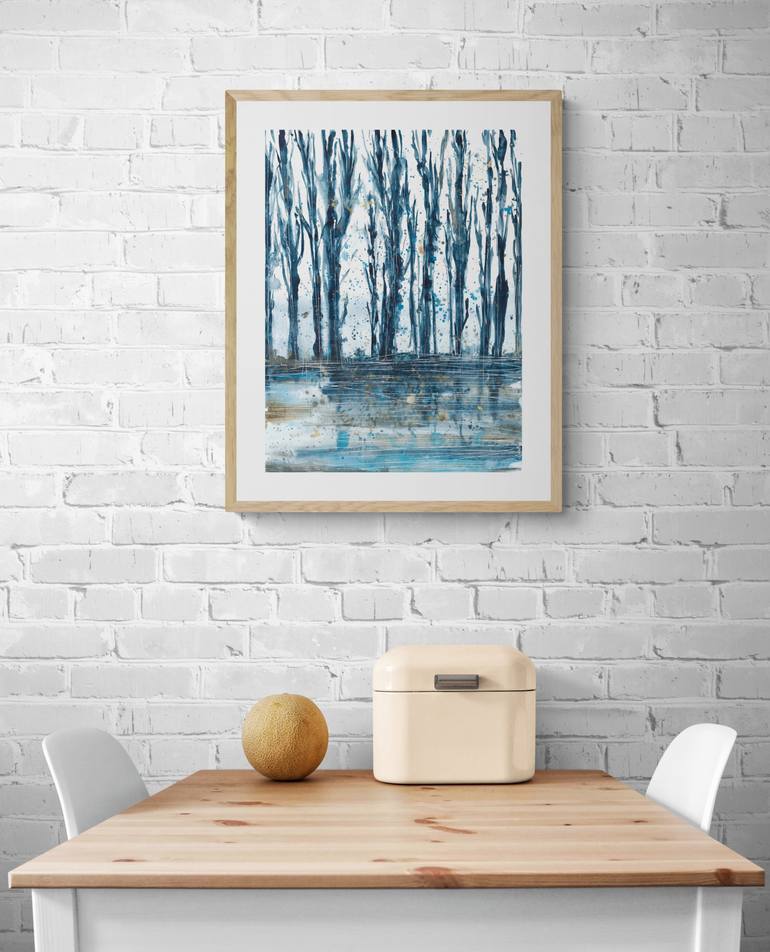 Original Abstract Expressionism Landscape Painting by Ana Ozz