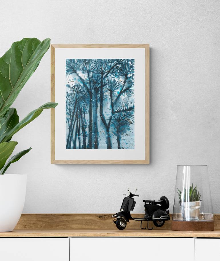 Original Abstract Expressionism Landscape Painting by Ana Ozz