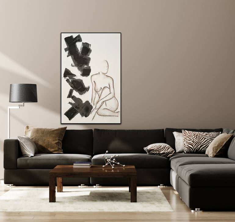 Original Art Deco Erotic Painting by Schweiger Daria