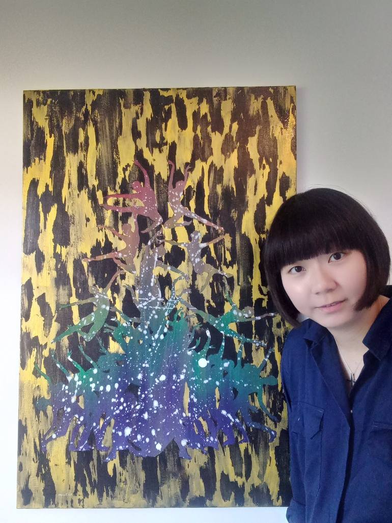 Original Abstract Performing Arts Painting by Ivy Yinshan Chee