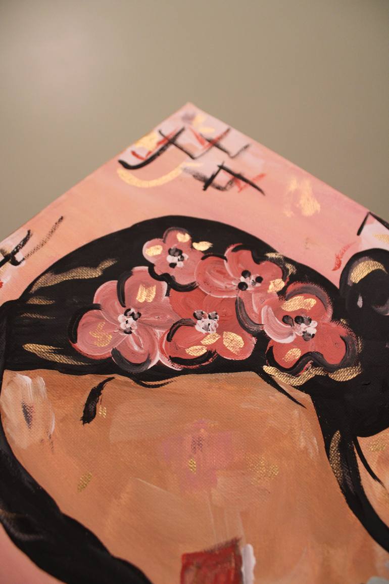 Original Abstract Women Painting by Sj Hinnant