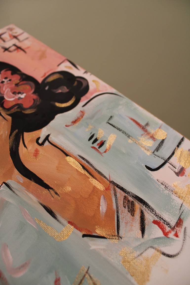 Original Abstract Women Painting by Sj Hinnant