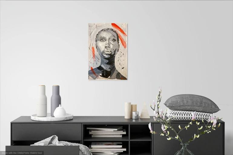 Original Abstract Portrait Painting by Ross Fuel