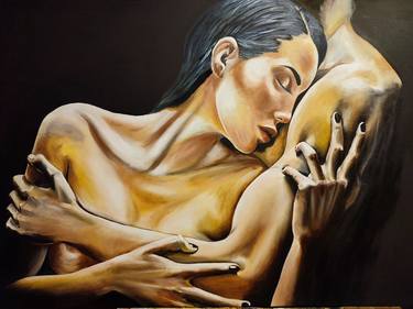 Original Figurative Love Paintings by Oksana Zaskotska