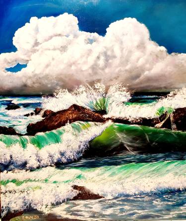 Print of Fine Art Seascape Paintings by Oksana Zaskotska