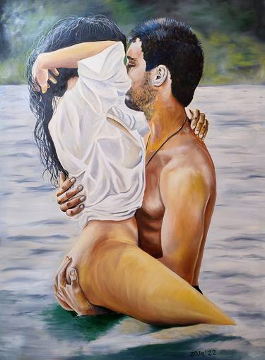 Original Figurative Love Paintings by Oksana Zaskotska