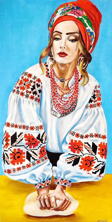Original Portrait Painting by Oksana Zaskotska