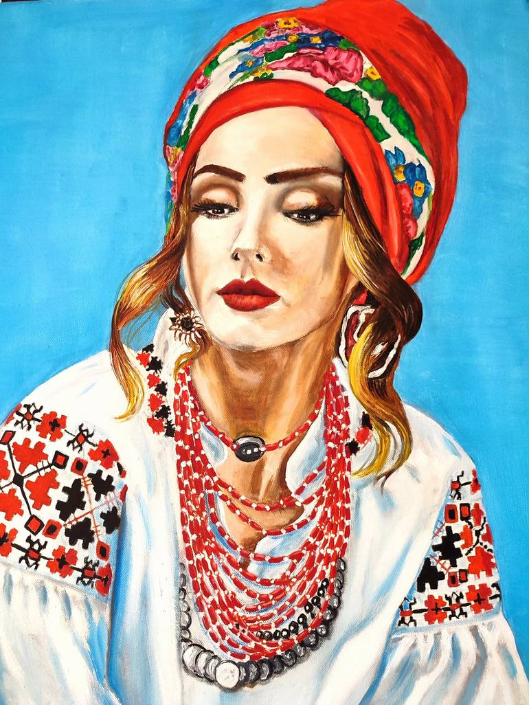 Original Portrait Painting by Oksana Zaskotska