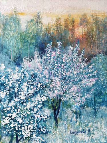 Original Garden Paintings by Elena Glazunova