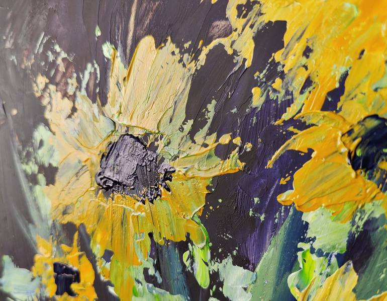 Original Abstract Floral Painting by Anna Gorbacheva