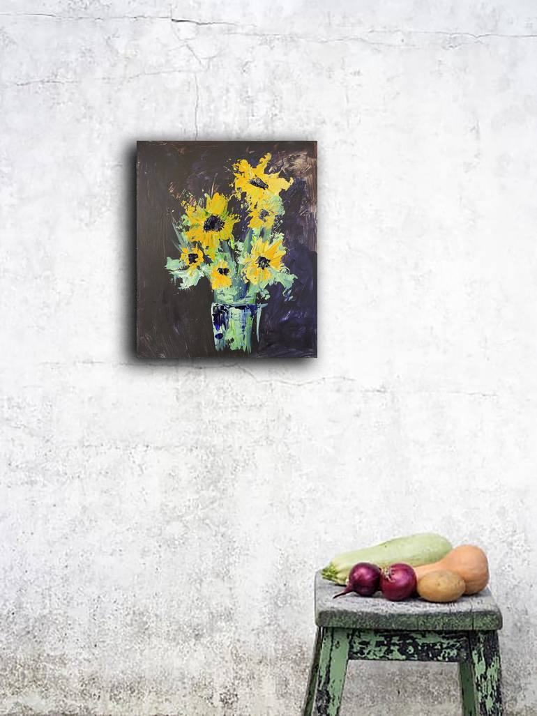 Original Abstract Floral Painting by Anna Gorbacheva