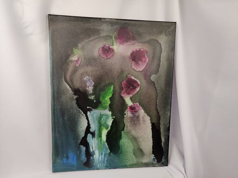 Original Abstract Floral Painting by Anna Gorbacheva