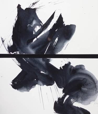 Original Abstract Calligraphy Paintings by Milda Vi
