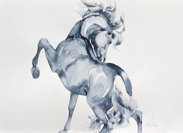 Original Illustration Horse Paintings by Milda Vi