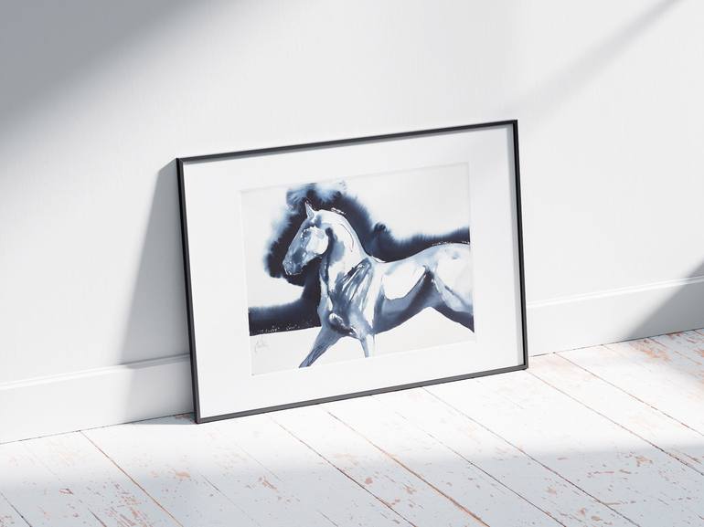 Original Conceptual Horse Painting by Milda Vi